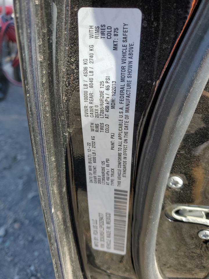 2023 RAM 2500 LARAMIE VIN:3C6UR5FL5PG529477