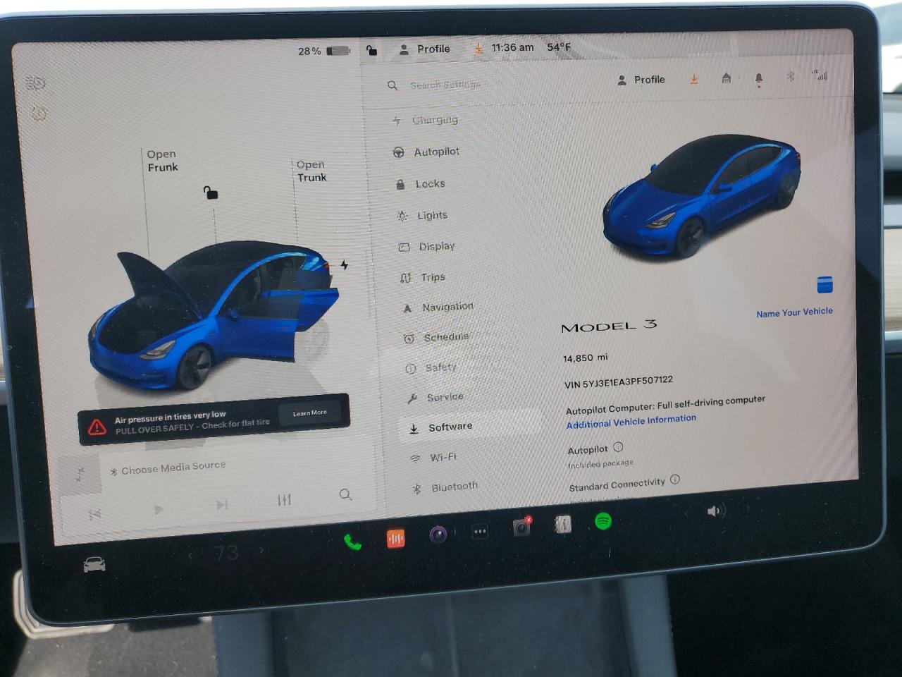 2023 TESLA MODEL 3  VIN:5YJ3E1EA3PF507122