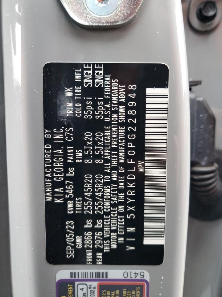 2023 KIA SORENTO SX VIN:5XYRKDLF0PG228948
