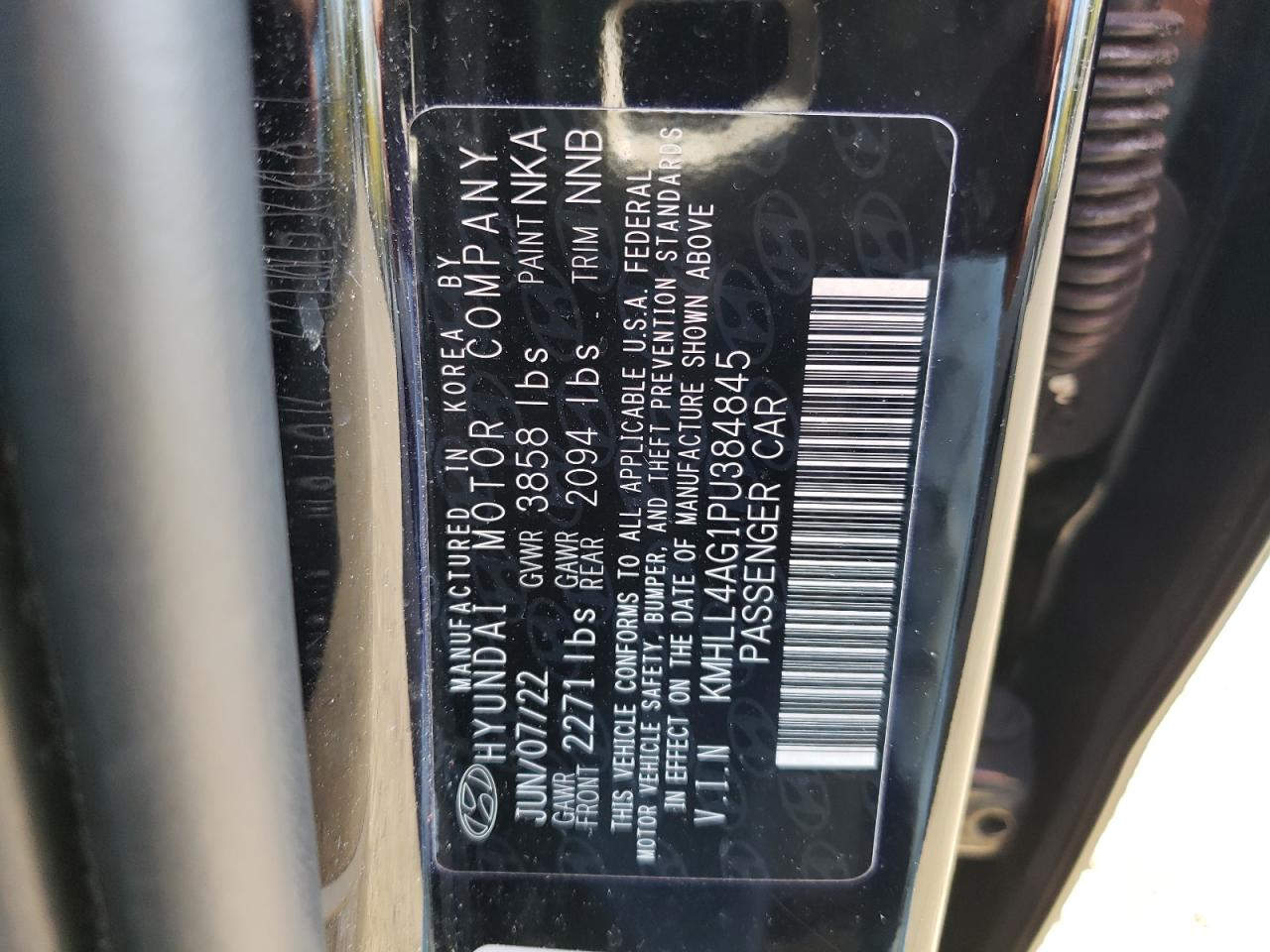 2023 HYUNDAI ELANTRA SE VIN:KMHLL4AG1PU384845