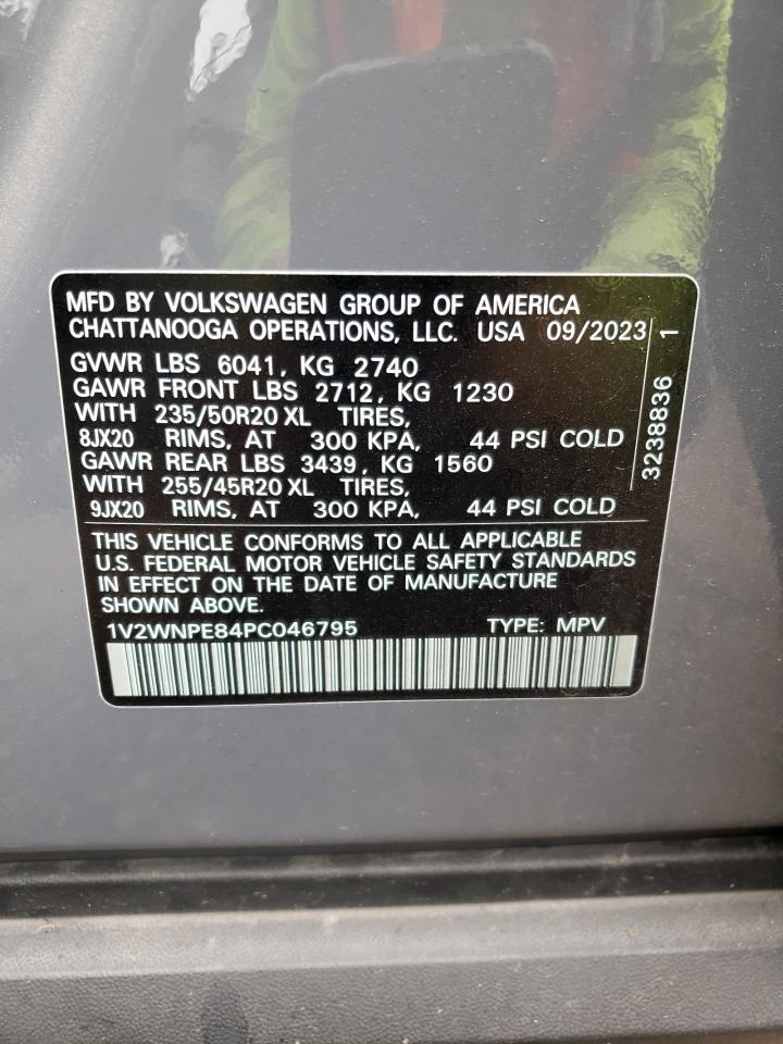 2023 VOLKSWAGEN ID.4 PRO S VIN:1V2WNPE84PC046795