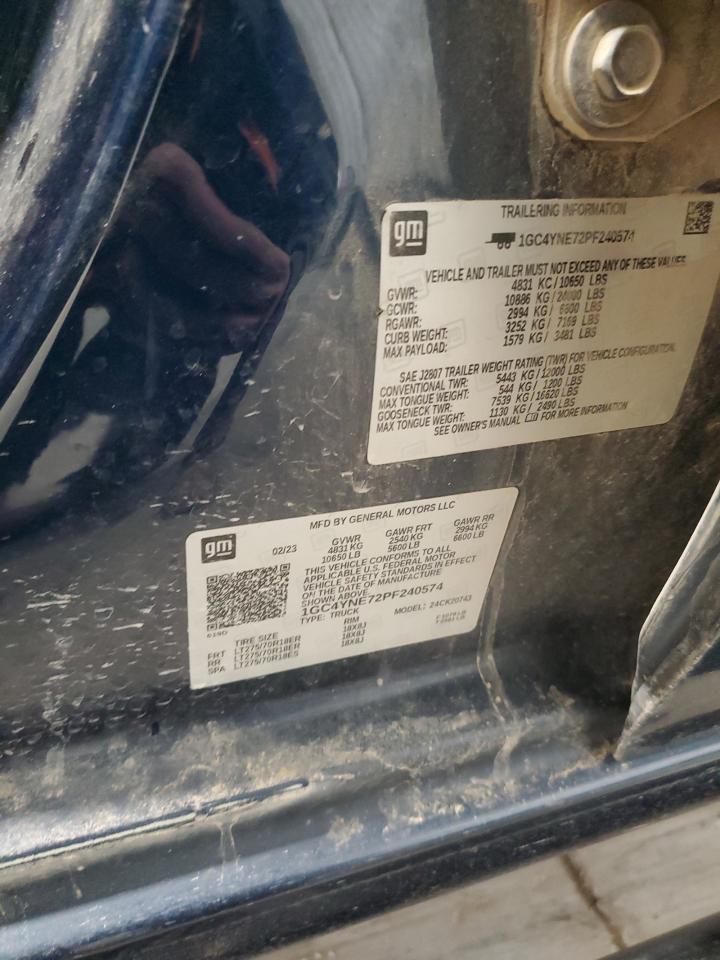 2023 CHEVROLET SILVERADO K2500 HEAVY DUTY LT VIN:1GC4YNE72PF240574