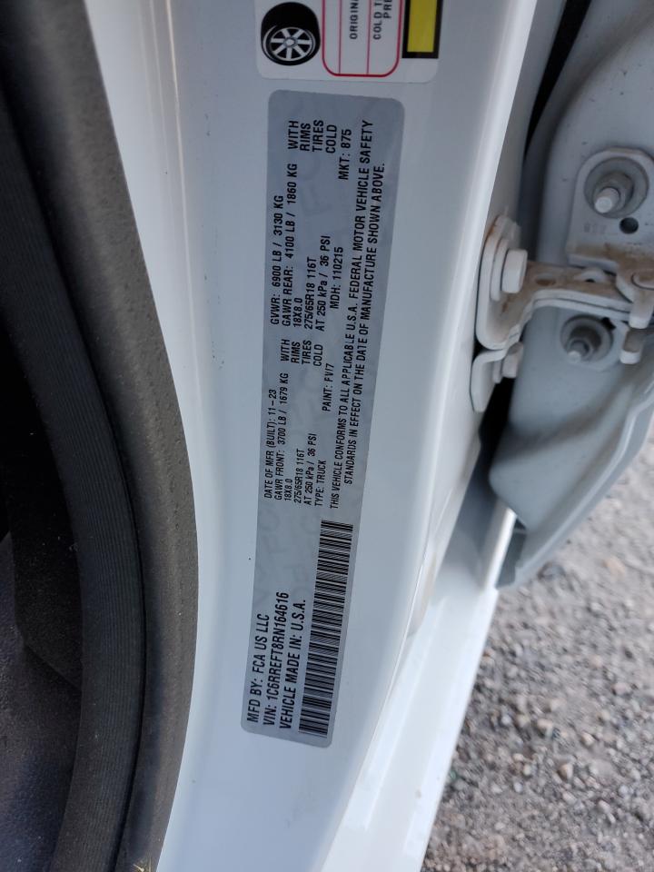 2024 RAM 1500 BIG HORN/LONE STAR VIN:1C6RREFT8RN164616