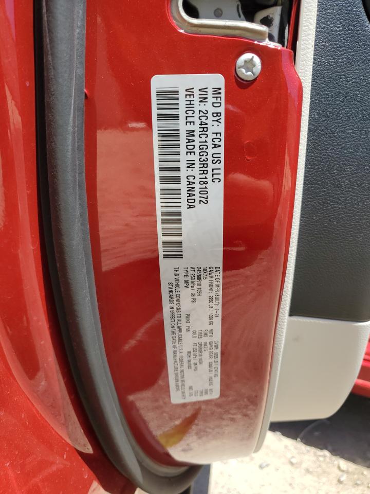 2024 CHRYSLER PACIFICA LIMITED VIN:2C4RC1GG3RR181072