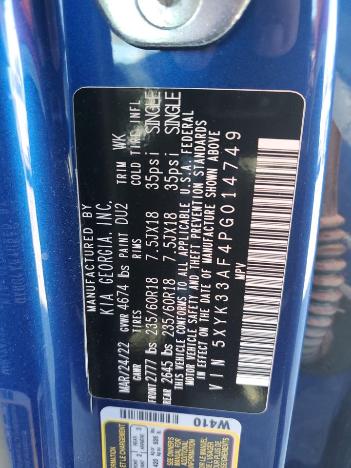 2023 KIA SPORTAGE EX VIN:5XYK33AF4PG014749