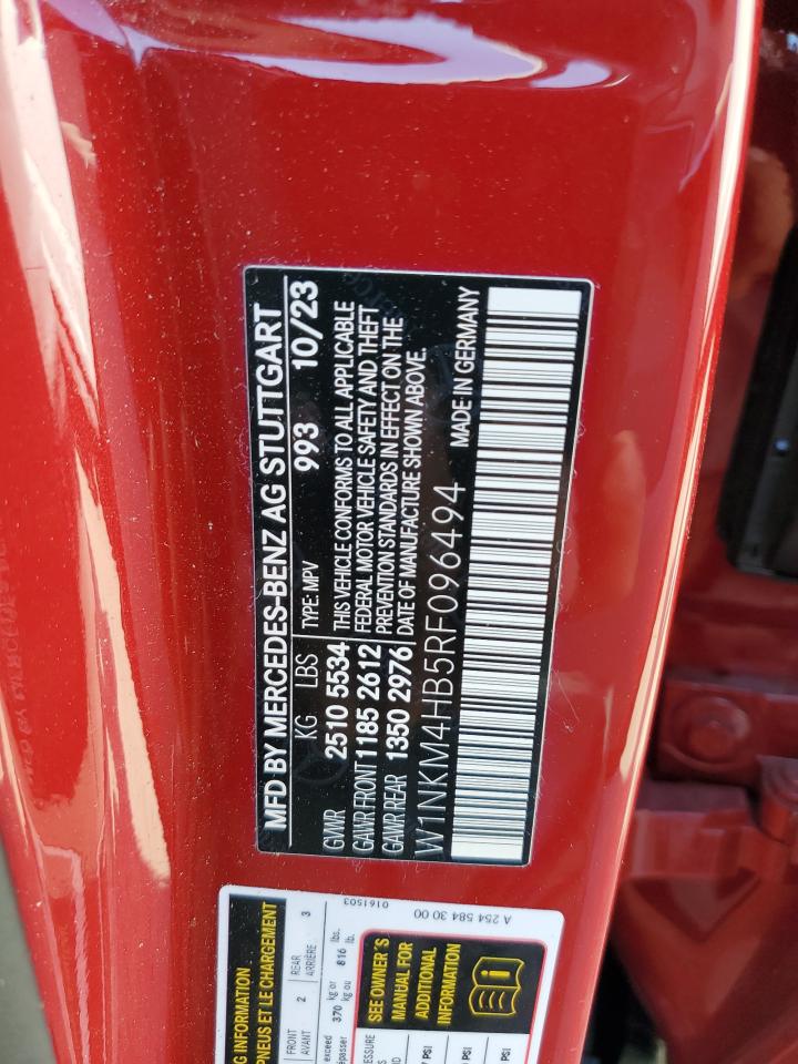 2024 MERCEDES-BENZ GLC 300 4MATIC VIN:W1NKM4HB5RF096494