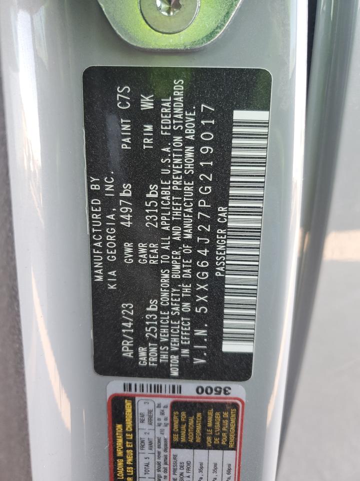 2023 KIA K5 GT LINE VIN:5XXG64J27PG219017