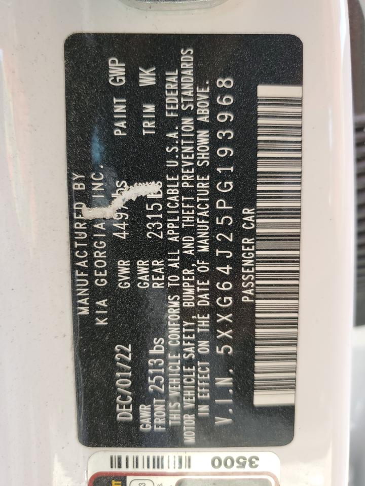 2023 KIA K5 GT LINE VIN:5XXG64J25PG193968