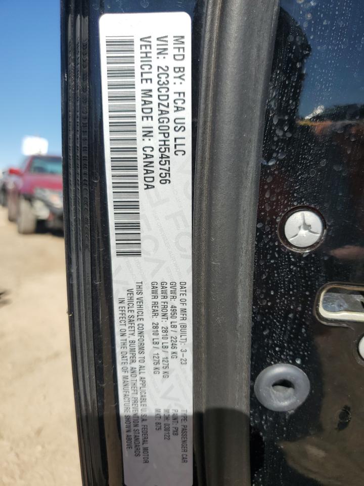 2023 DODGE CHALLENGER SXT VIN:2C3CDZAG0PH545756