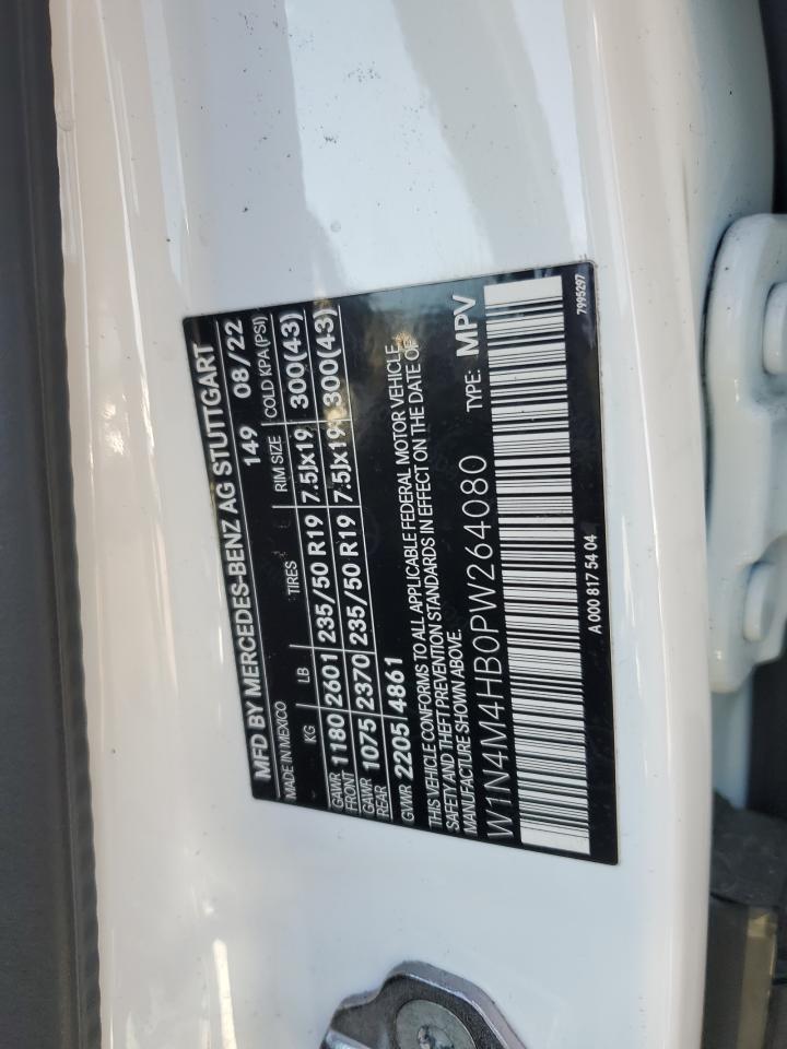 2023 MERCEDES-BENZ GLB 250 4MATIC VIN:W1N4M4HB0PW264080