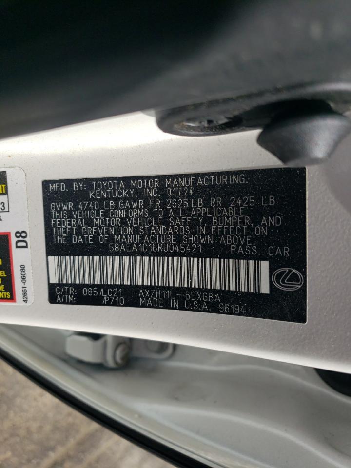 2024 LEXUS ES 300H BASE VIN:58AEA1C16RU045421