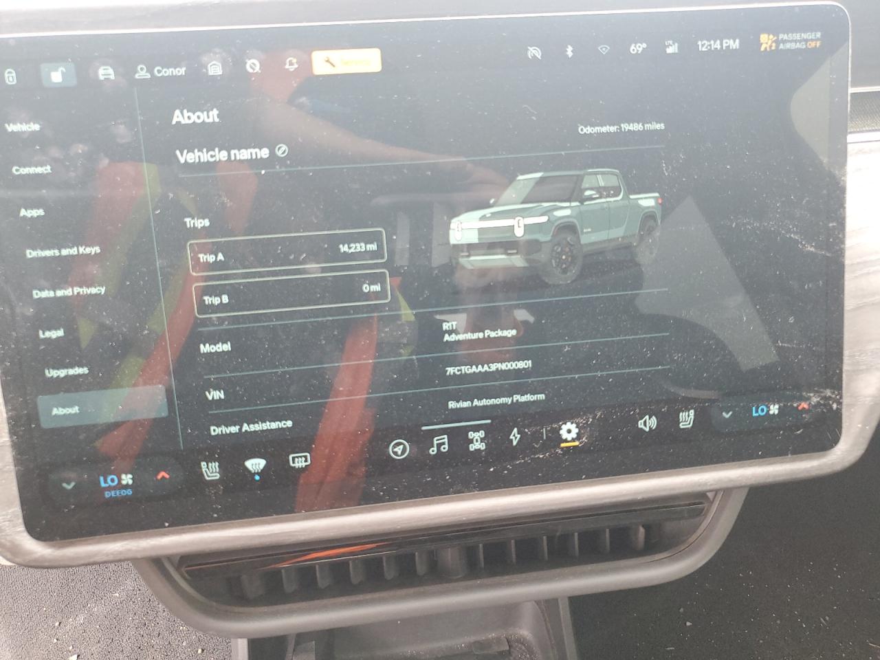 2023 RIVIAN R1T ADVENTURE VIN:7FCTGAAA3PN000801