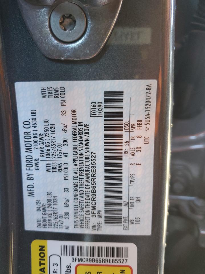 2024 FORD BRONCO SPORT BIG BEND VIN:3FMCR9B65RRE85527