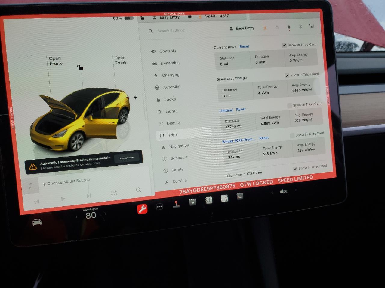 2023 TESLA MODEL Y VIN:7SAYGDEE9PF860875