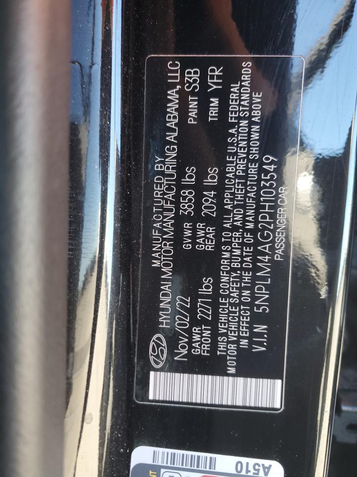 2023 HYUNDAI ELANTRA SEL VIN:5NPLM4AG2PH103549