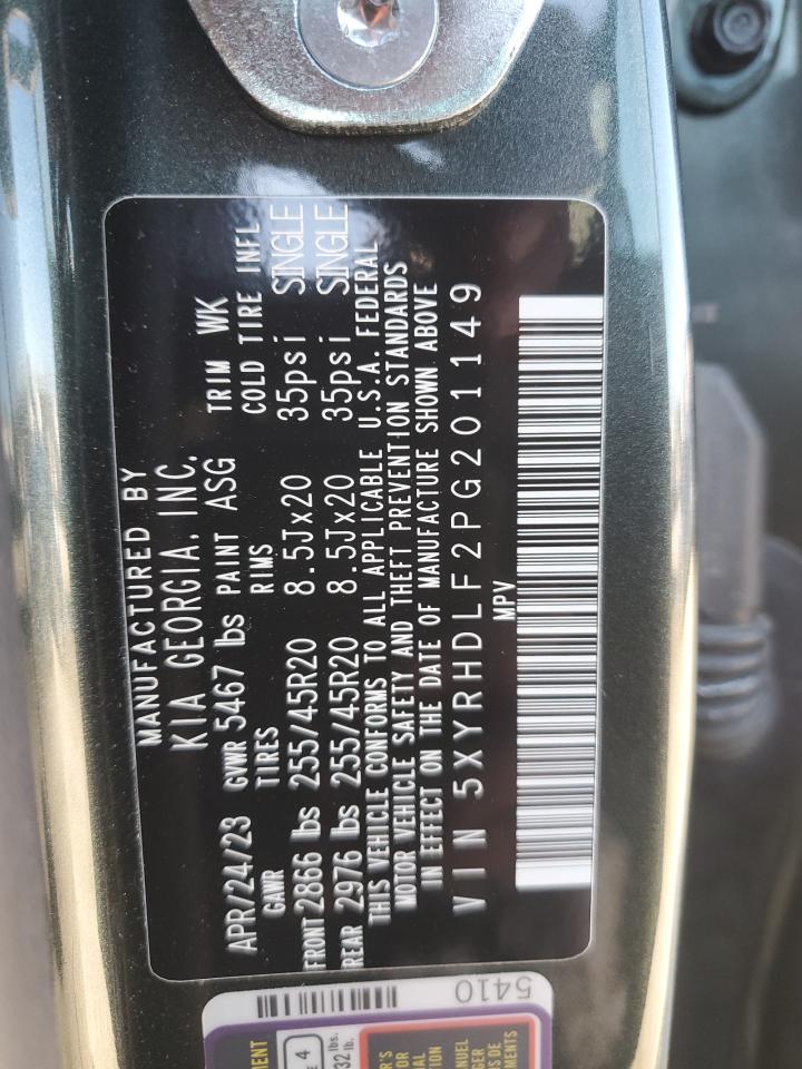 2023 KIA SORENTO EX VIN:5XYRHDLF2PG201149
