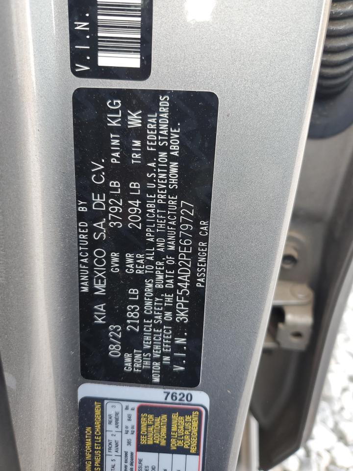 2023 KIA FORTE GT LINE VIN:3KPF54AD2PE679727