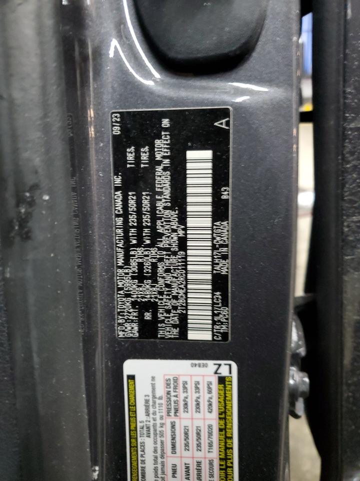 2024 LEXUS RX 500H F SPORT VIN:2T2BCMEA2RC011119