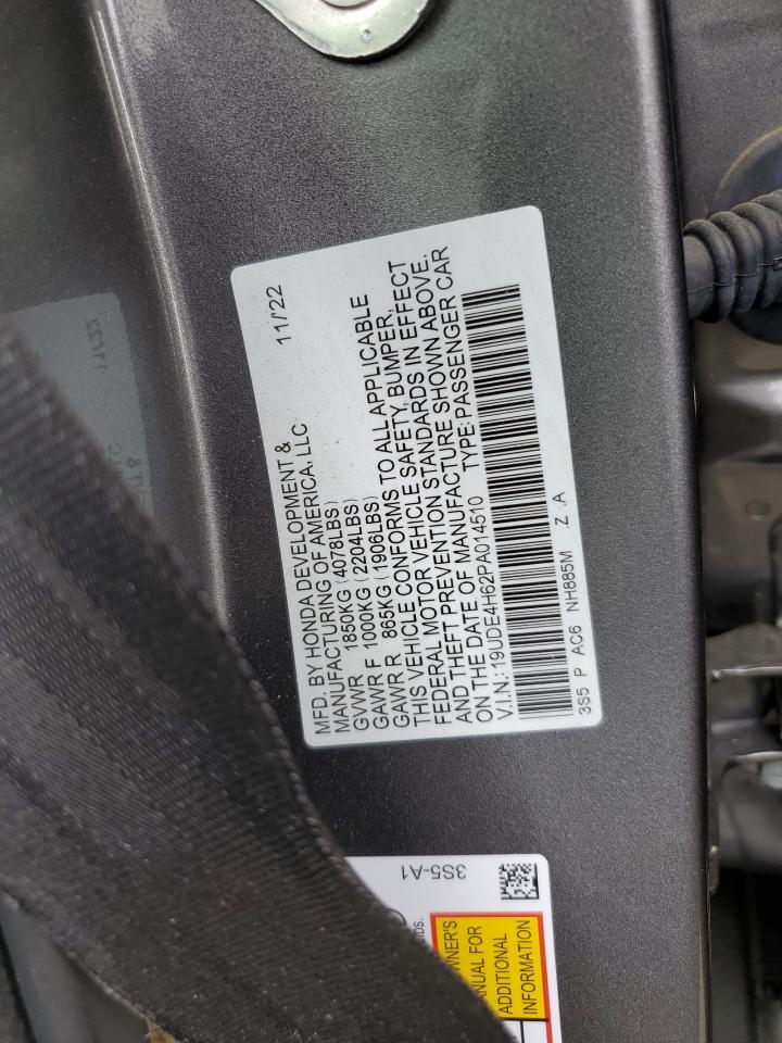 2023 ACURA INTEGRA A-SPEC TECH VIN:19UDE4H62PA014510