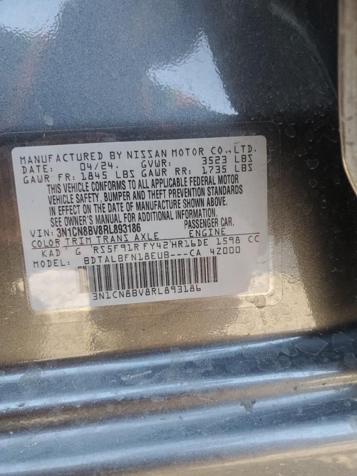 2024 NISSAN VERSA S VIN:3N1CN8BV8RL893186