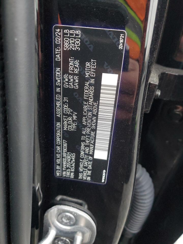 2024 VOLVO XC60 ULTIMATE VIN:YV4H60DJXR1903877