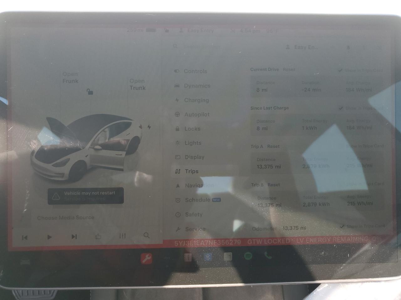 2022 TESLA MODEL 3  VIN:5YJ3E1EA7NF356279