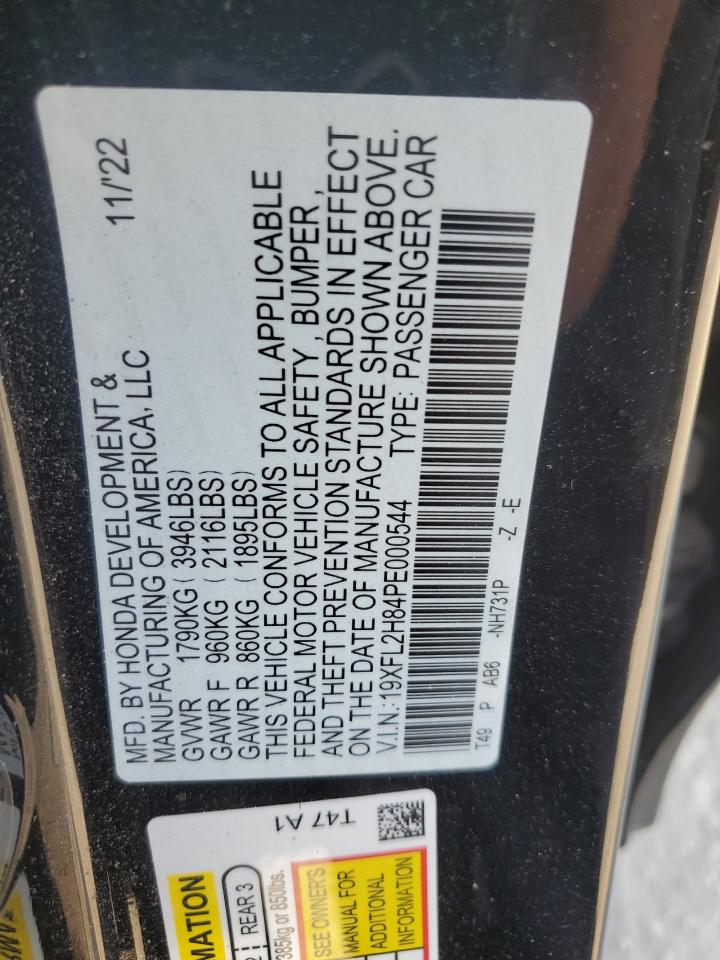2023 HONDA CIVIC SPORT VIN:19XFL2H84PE000544
