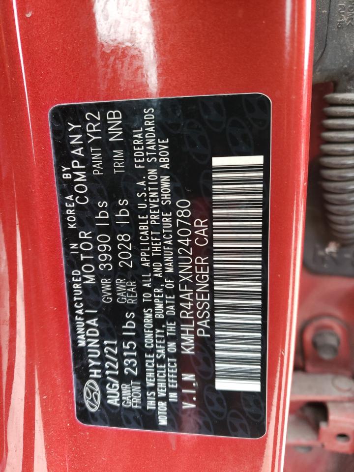 2022 HYUNDAI ELANTRA N LINE VIN:KMHLR4AFXNU240780