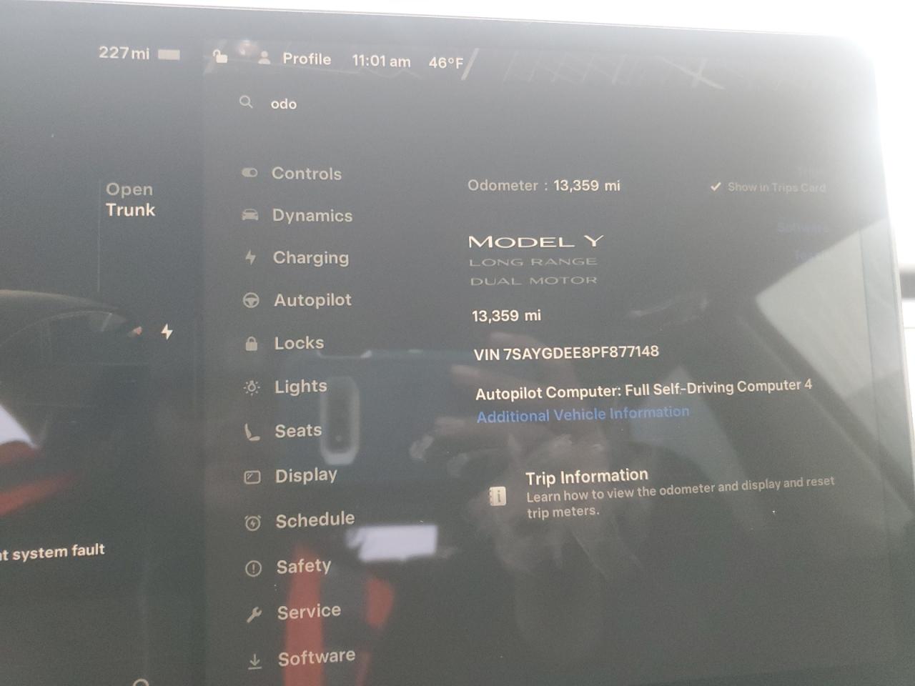 2023 TESLA MODEL Y  VIN:7SAYGDEE8PF877148