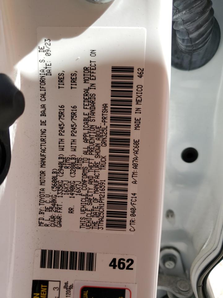 2023 TOYOTA TACOMA DOUBLE CAB VIN:3TMAZ5CN1PM216591