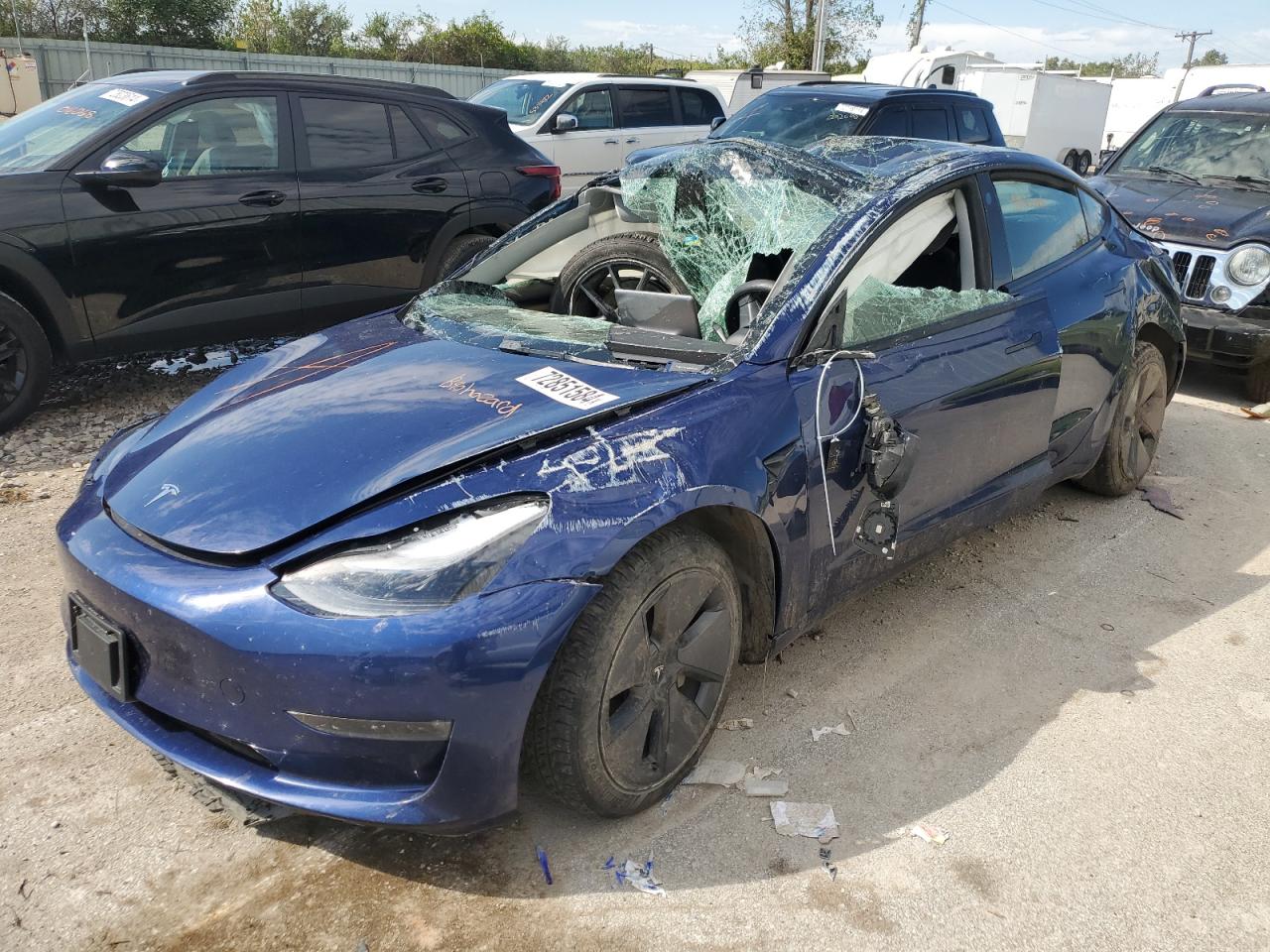 2022 TESLA MODEL 3  VIN:5YJ3E1EB1NF192164