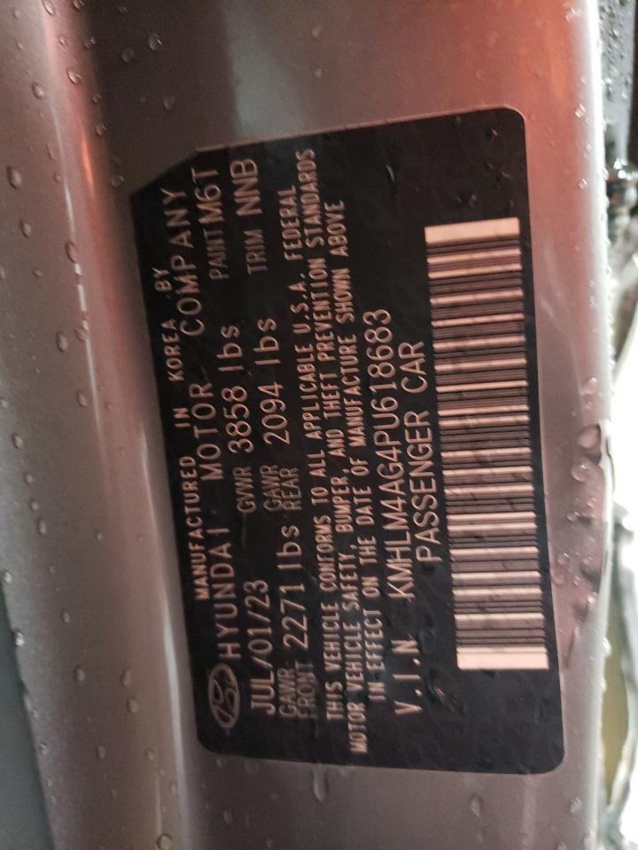 2023 HYUNDAI ELANTRA SEL VIN:KMHLM4AG4PU618683