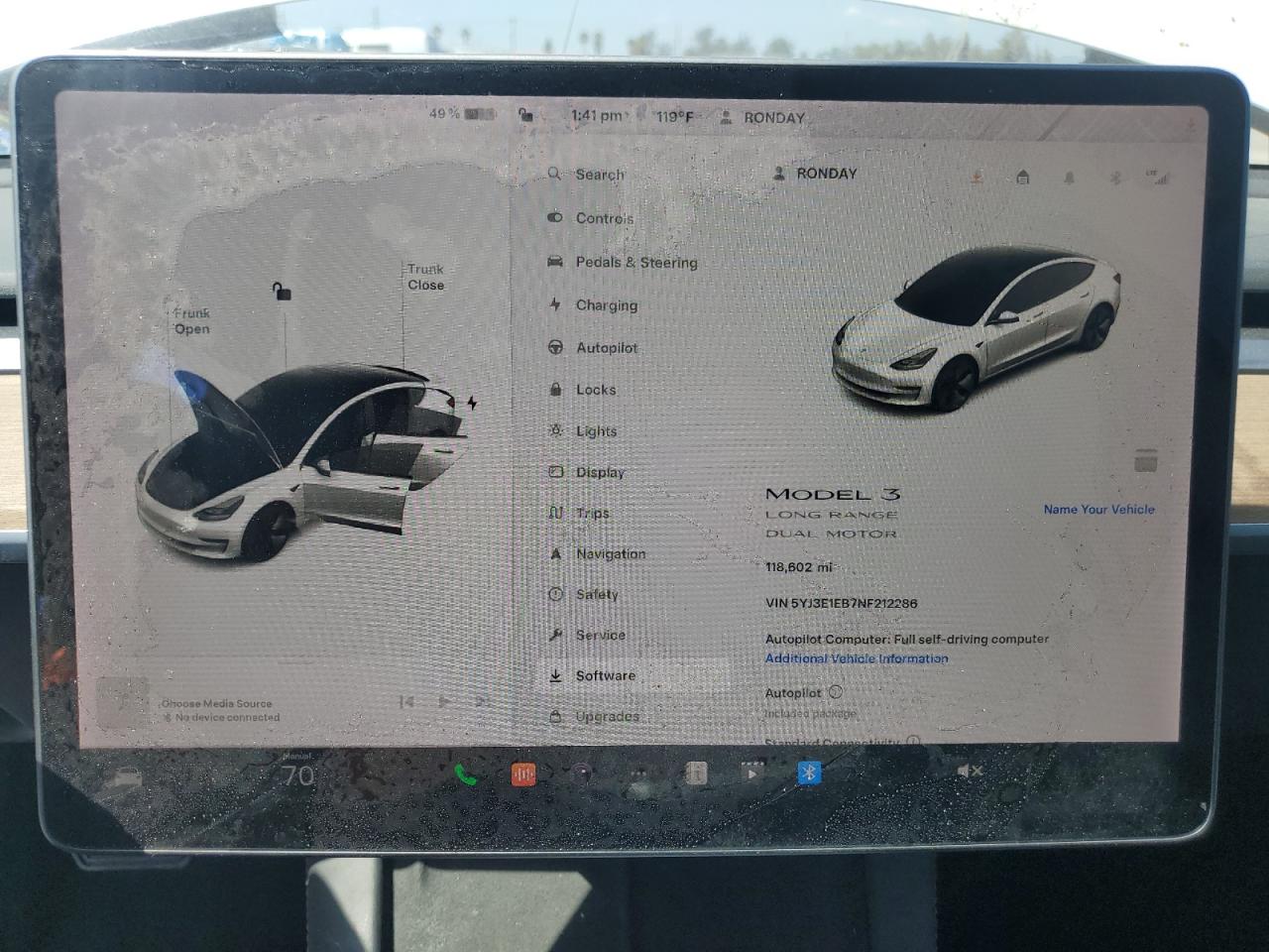 2022 TESLA MODEL 3  VIN:5YJ3E1EB7NF212286
