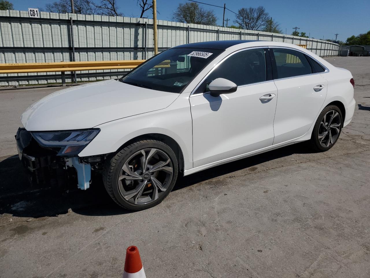 2022 AUDI A3 PREMIUM VIN:WAUGUDGY0NA057433