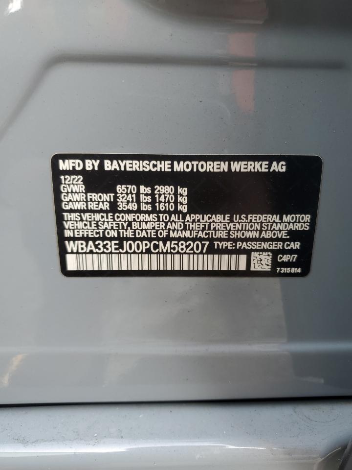 2023 BMW 760 XI VIN:WBA33EJ00PCM58207