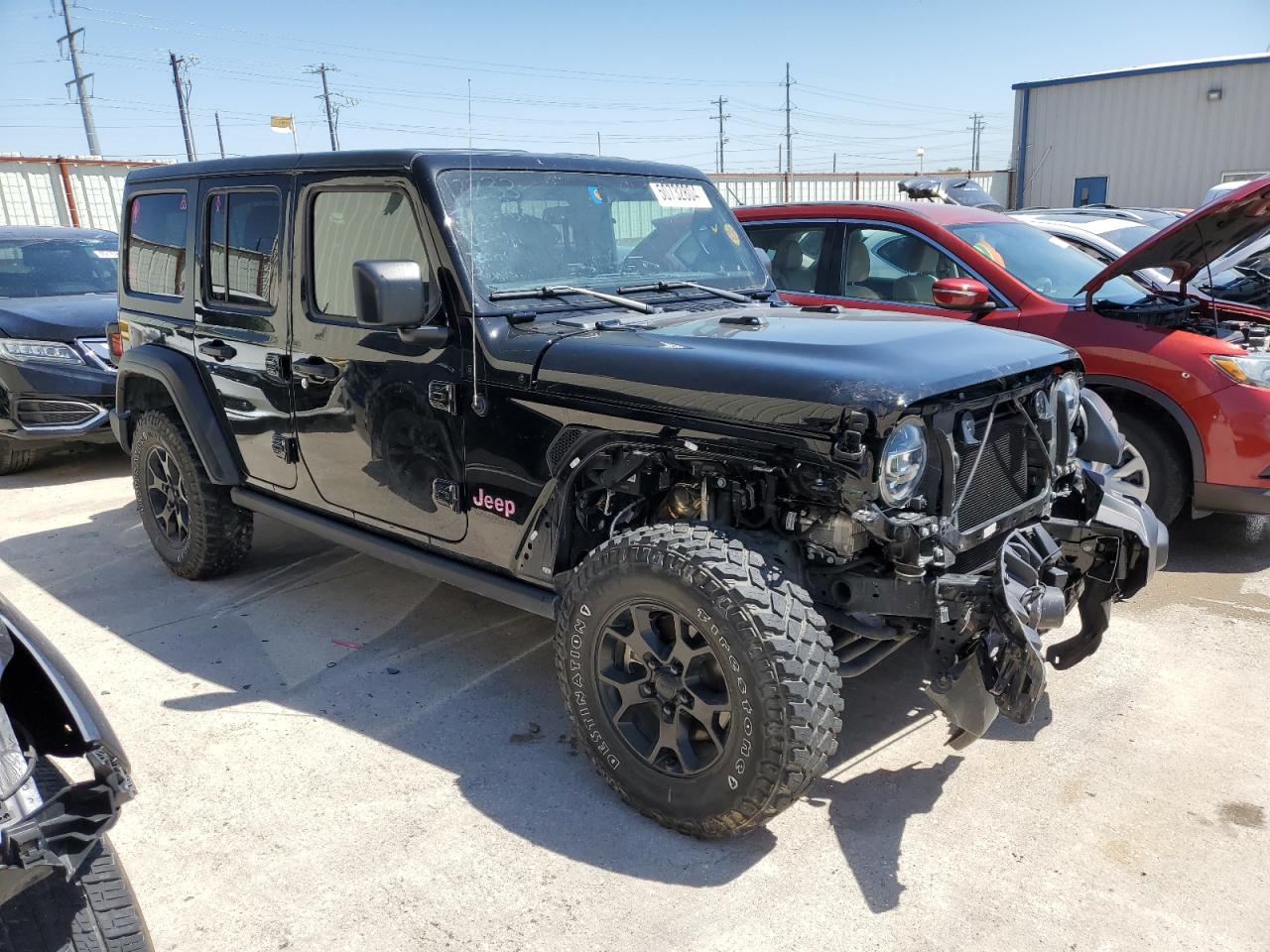 2022 JEEP WRANGLER UNLIMITED SPORT VIN:1C4HJXDG4NW140136