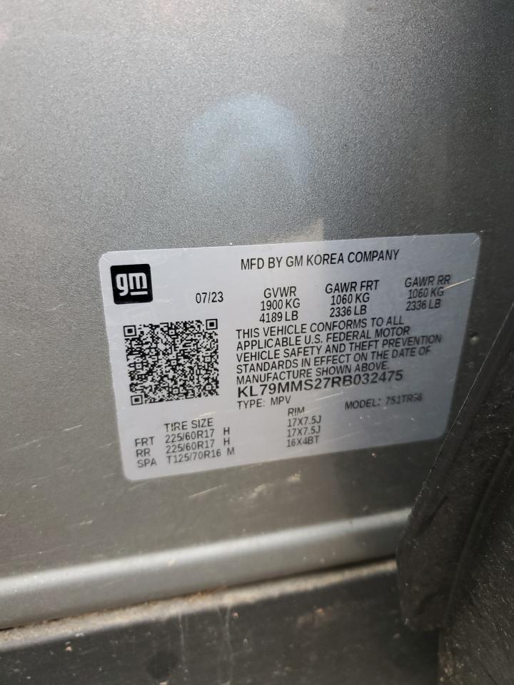 2024 CHEVROLET TRAILBLAZER LS VIN:KL79MMS27RB032475