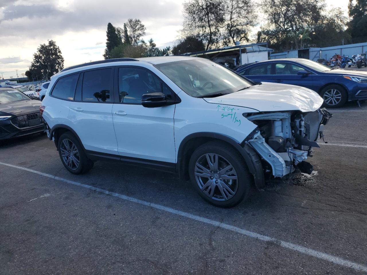 2022 HONDA PILOT SPORT VIN:5FNYF6H35NB098700