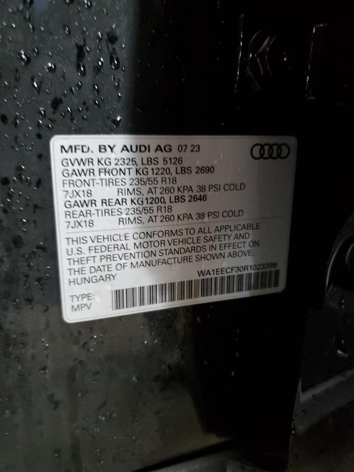 2024 AUDI Q3 PREMIUM PLUS S LINE 45 VIN:WA1EECF30R1023399