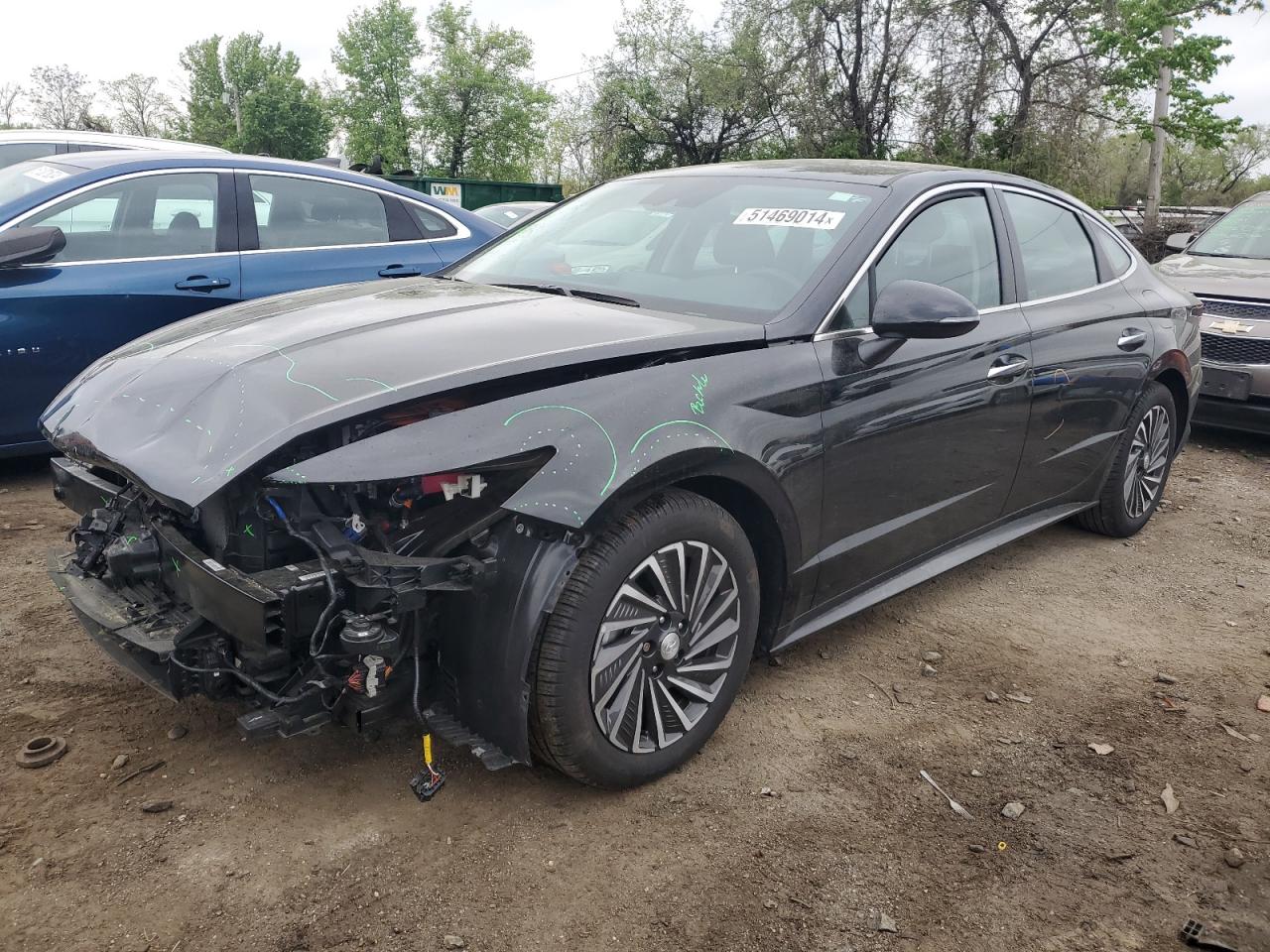 2022 HYUNDAI SONATA HYBRID VIN:KMHL34JJ8NA052539