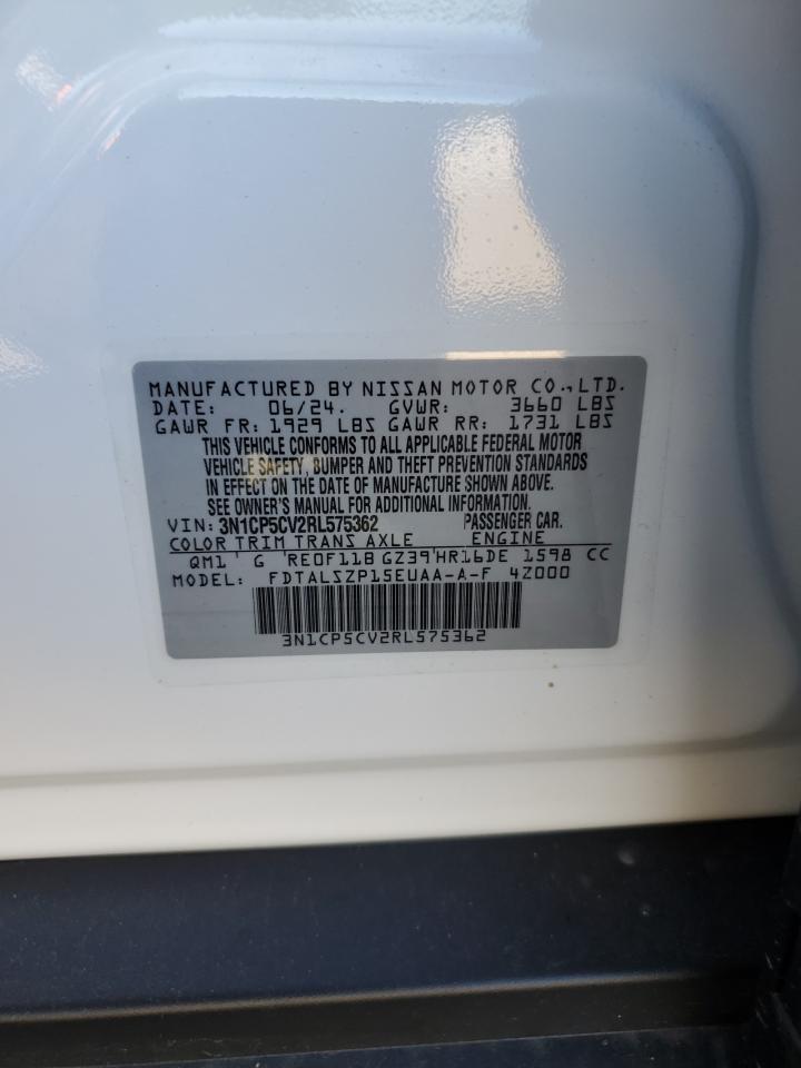 2024 NISSAN KICKS SV VIN:3N1CP5CV2RL575362