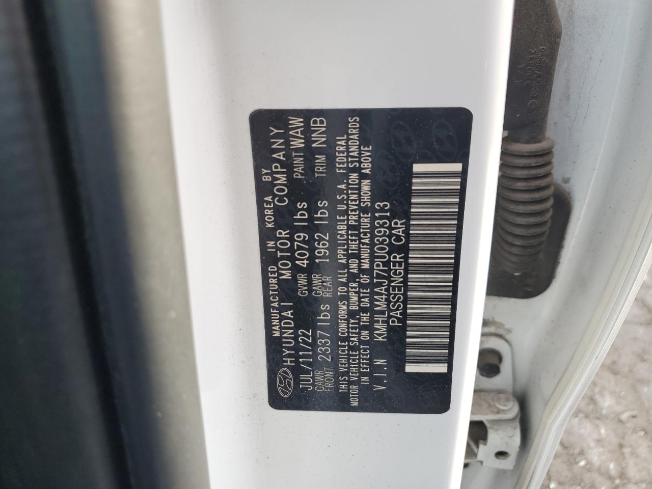 2023 HYUNDAI ELANTRA BLUE VIN:KMHLM4AJ7PU039313