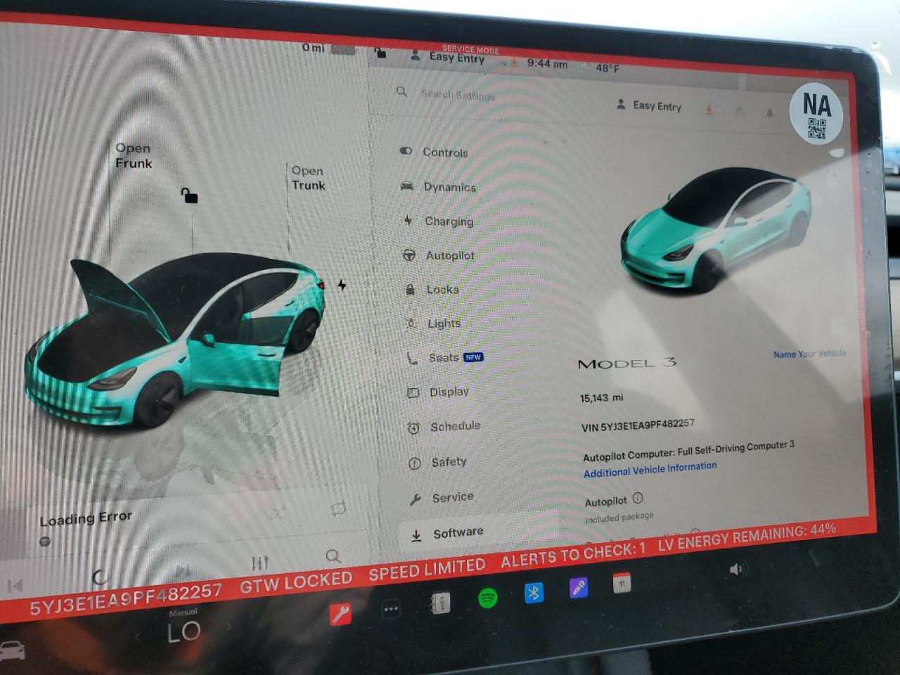 2023 TESLA MODEL 3  VIN:5YJ3E1EA9PF482257