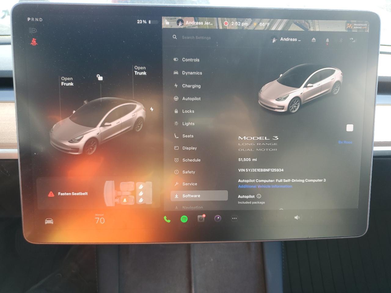 2022 TESLA MODEL 3  VIN:5YJ3E1EB8NF125934