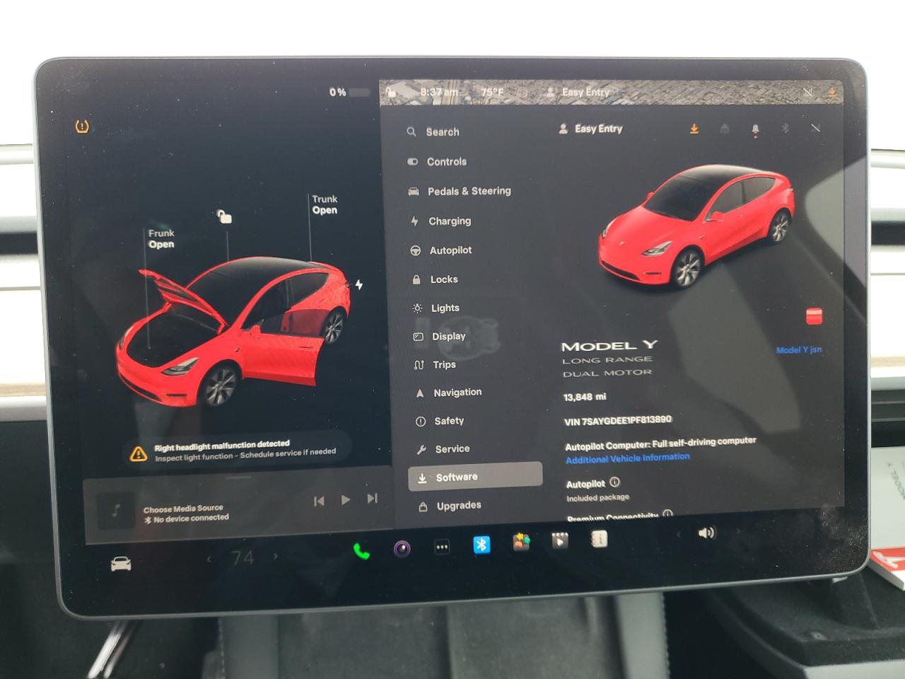 2023 TESLA MODEL Y  VIN:7SAYGDEE1PF813890