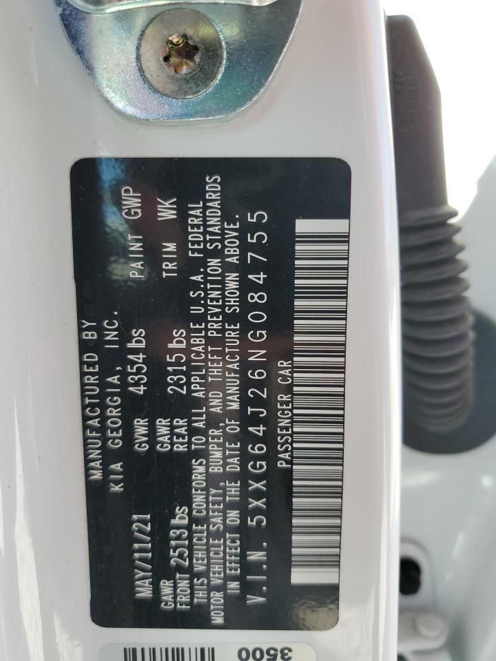 2022 KIA K5 GT LINE VIN:5XXG64J26NG084755