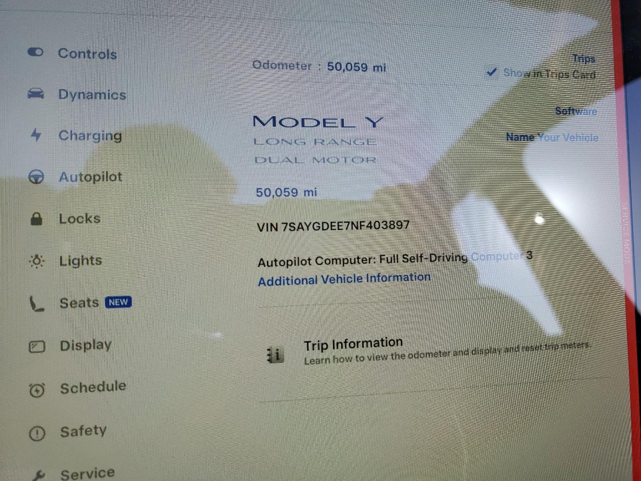 2022 TESLA MODEL Y  VIN:7SAYGDEE7NF403897