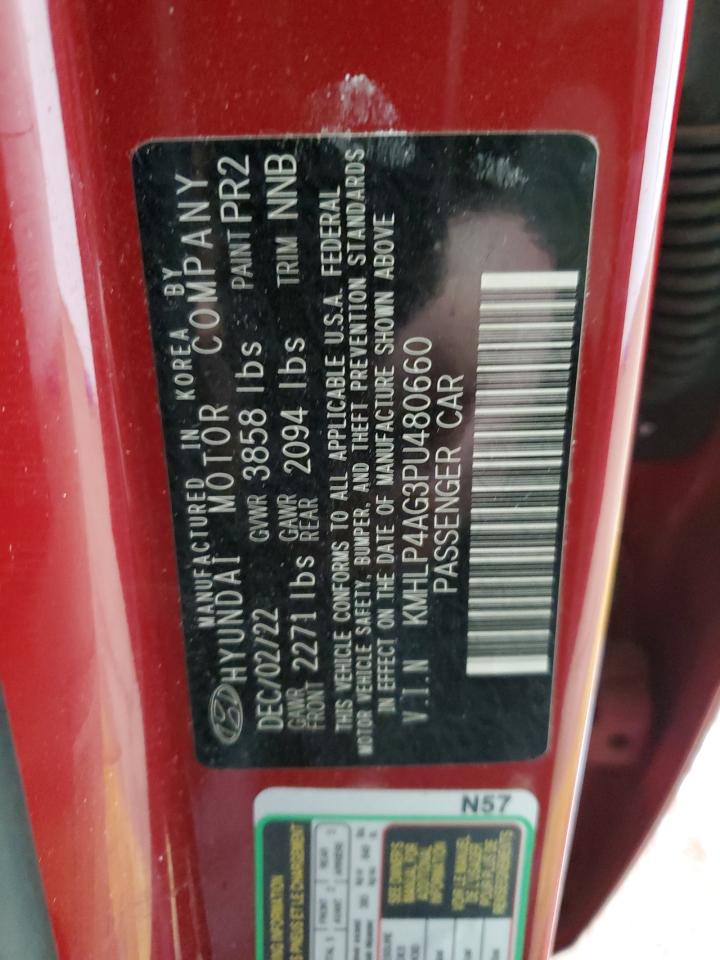 2023 HYUNDAI ELANTRA LIMITED VIN:KMHLP4AG3PU480660