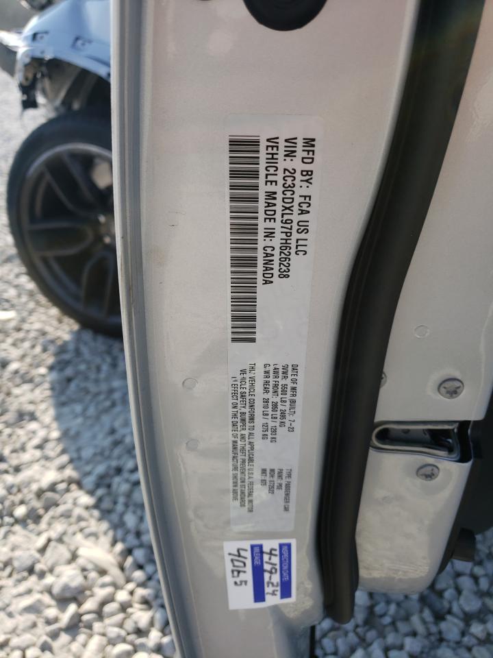 2023 DODGE CHARGER SRT HELLCAT VIN:2C3CDXL97PH626238