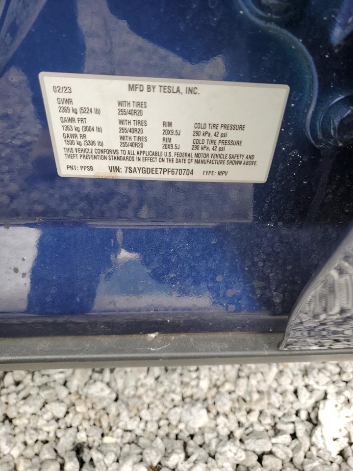 2023 TESLA MODEL Y  VIN:2GNAXJEV9J6272086
